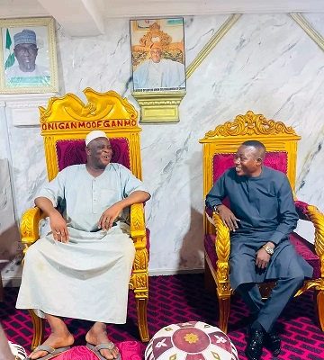 Oniganmo receives Sunday Igboho during courtesy visit to royal palace