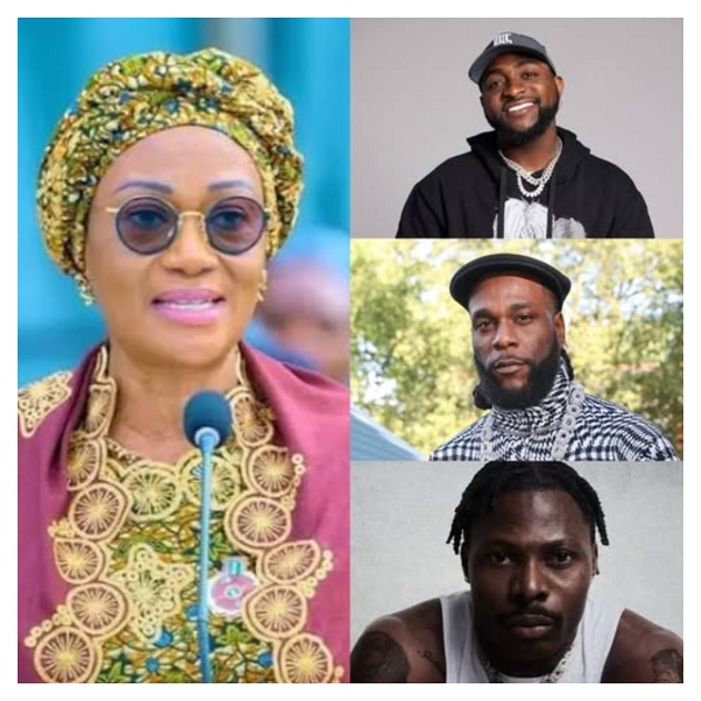 ‘Burden on government huge’ – Remi Tinubu tells Burna Boy, Davido, Asake to help poor Nigerians