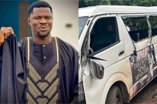 Singer Toluwanisings, crew members survive ghastly car accident
