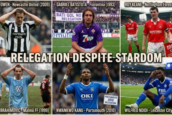 From Ibrahimovic to Roy Keane: 15 elite footballers who suffered relegation