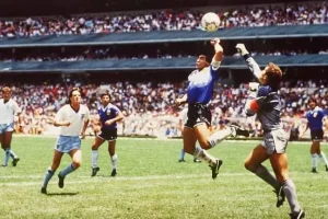 Maradona’s ‘Hand of God’ ball expected to fetch $10m at US auction