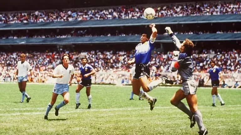 Maradona’s ‘Hand of God’ ball expected to fetch $10m at US auction
