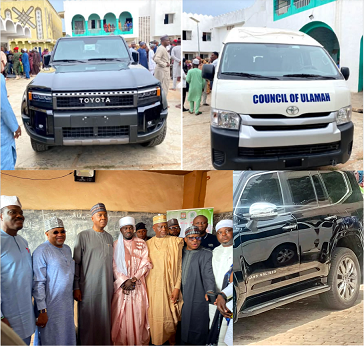 Saraki presents Toyota Land Cruiser to Ilorin Chief Imam as Gov AbdulRazaq donates four vehicles to religious leaders