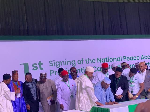 Presidential election: Tinubu, Obi, others sign peace pact as 2027 campaign begins