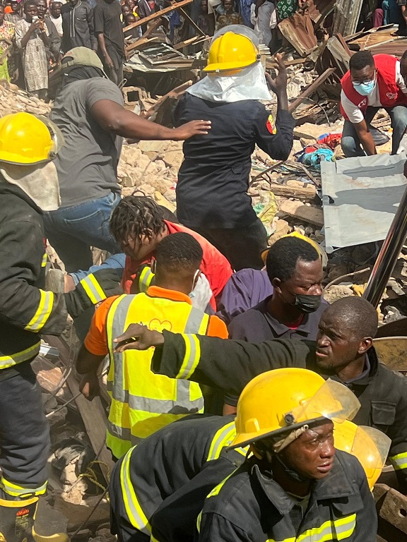 Ilorin Building Collapse: Four rescued, four feared dead as Fire Service leads operation